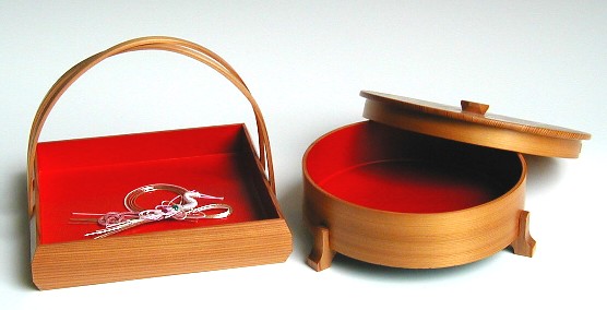 曲げわっぱ 菓子器